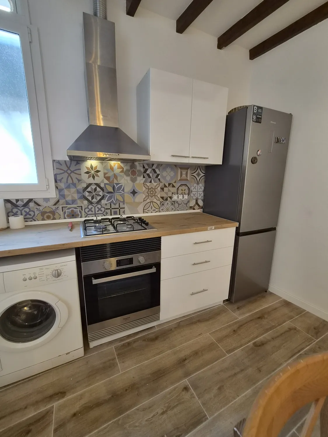 Cocina blanca reformada